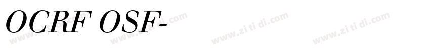OCRF OSF字体转换